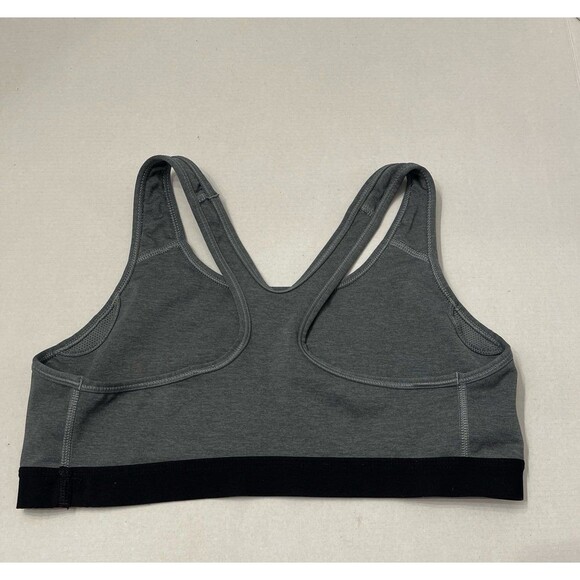 Nike Pro Dri-Fit Sports Bra Size L Gray/Black - Picture 3 of 6